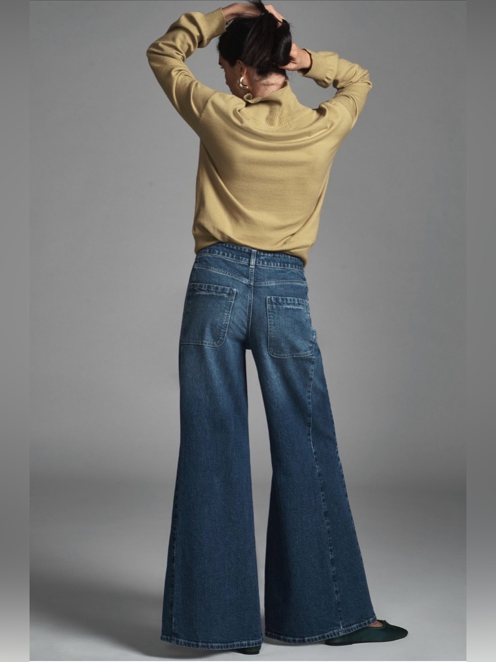 PILCRO • Anthropologie high rise wide leg trouser jeans 18W stretch - Picture 2 of 8